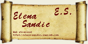 Elena Sandić vizit kartica